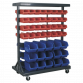 Mobile Bin Storage System with 94 Bins TPS94