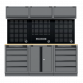 Superline PRO® Black Edition Storage System with Rubber Wood Worktop 2.04m APMSBESTACK04WW