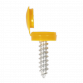 Numberplate Screw with Flip Cap 4.2 x 19mm Yellow Pack of 50 NPY50