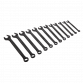 Combination Spanner Set 12pc Metric - Black Series AK63263B