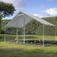 Dellonda 3 x 2 x 2m Walk-In Chicken Run, Galvanized Steel, Roof Cover, PVC Coated Chicken Wire DG278