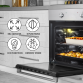 Baridi 60cm Built-In Five Function Fan Assisted Oven, 55L Capacity, Stainless Steel DH125