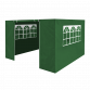 Dellonda Premium Side Walls/Doors/Windows for Gazebo/Marquee, Fits 2 x 2m Models - Dark Green DG144