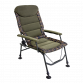 Dellonda Deluxe Portable Fishing/Camping Chair, Reclining, Padded Armrests and Back, Adjustable Height, Rotating Feet for Multiple Terrain, Foldable DL73