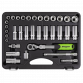 Socket Set Extendable Ratchet 3/8"Sq Drive 34pc S01287