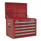 Topchest, Mid-Box & Rollcab Combination 14 Drawer with Ball-Bearing Slides - Red APSTACKTR