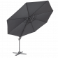 Dellonda Ø3m Garden/Patio Cantilever Parasol/Umbrella with Crank Handle, Tilt, 360° Rotation and Cover, Grey DG267