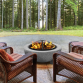 Dellonda Round MgO Fire Pit with BBQ Grill, Ø75cm, Safety Mesh Screen - Light Grey DG190