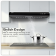 Baridi Visor Cooker Hood Extractor Fan 60cm - Black DH107