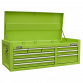 Topchest 9 Drawer with Ball Bearing Slides - Green AP4109HV