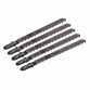 Jigsaw Blade Hard Wood 100mm 10tpi - Pack of 5 SJBT101B