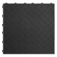 Polypropylene Floor Tile 400 x 400mm - Black Treadplate - Pack of 9 FT3B