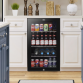 Baridi Under Counter Wine/Drink/Beverage Cooler/Fridge, Built-In Thermostat, Light, Security Lock, 85 Litre – Black DH13