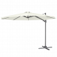 Dellonda Ø3m Garden/Patio Cantilever Parasol/Umbrella with Crank Handle, 360° Rotation, Tilt and Cover, Cream DG268