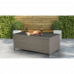 Dellonda Chester Rattan Wicker Outdoor Coffee Table with Tempered Glass Top, Brown DG71