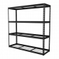 Heavy-Duty Modular Racking Unit with 4 Mesh Shelves 300kg Capacity Per Level 1820mm APMR1