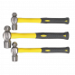 Ball Pein Hammer Set 3pc with Fibreglass Shafts AK2031