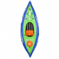 Dellonda Inflatable One Person Kayak/Canoe Set with Pump, Carry Bag & Aluminium Oar - Blue/Green DL154