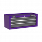 Topchest, Mid-Box & Rollcab 9 Drawer Stack - Purple AP2200BBCPSTACK