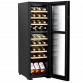 Baridi 27 Bottle Dual Zone Wine Cooler, Fridge with Digital Touch Screen Controls, Wooden Shelves & LED Light, Black DH90