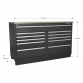 Modular Floor Cabinet 11 Drawer 1550mm Heavy-Duty APMS04