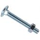 Cup Square Hex Bolt & Nut ZP M6 x 100mm Box 25