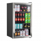 Baridi Under Counter Wine/Drink/Beverage Cooler/Fridge, Built-In Thermostat, Energy Class E, 85 Litre - Stainless Steel DH31