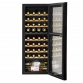 Baridi 36 Bottle Dual Zone Wine Cooler, Fridge with Digital Touch Screen Controls, Wooden Shelves & LED Light, Black DH91