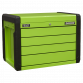 4 Drawer Push-to-Open Topchest with Ball-Bearing Slides - Hi-Vis Green APPD4G