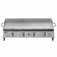 Dellonda 4 Burner Stainless Steel Portable Gas Plancha with Warming Rack 10kW DG277