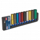 Multi-Coloured Socket Set 10pc 1/2"Sq Drive 6pt Deep WallDrive® Metric AK288D