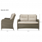 Dellonda Chester Rattan Wicker Outdoor Lounge 2-Seater Sofa with Cushion, Brown DG70