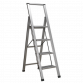 Aluminium Professional Folding Step Ladder 4-Step 150kg Capacity APSL4