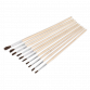 Touch-Up Paint Brush Assortment 10pc Wooden Handle PB2
