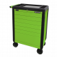 Rollcab 7 Drawer Push-To-Open Hi-Vis Green APPD7G