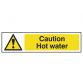 Caution Hot Water - PVC 200 x 50mm SCA5116