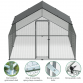 Dellonda 3 x 4 x 2m Walk-In Chicken Run, Galvanized Steel, Roof Cover, PVC Coated Chicken Wire DG279