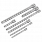 Wobble/Rigid Extension Bar Set 7pc 1/4", 3/8" & 1/2"Sq Drive AK770