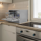 Baridi Compact Tabletop Dishwasher 6 Place Settings, 6 Programmes, Low Noise, 6.5L Cycle, Start Delay - Silver DH84