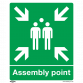 Safe Conditions Safety Sign - Assembly Point - Rigid Plastic - Pack of 10 SS37P10