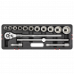 Socket Set 3/4"Sq Drive 12-point WallDrive® 15pc Metric AK2583