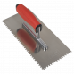 Stainless Steel 270mm Notch Trowel - Rubber Handle - 4mm T7804