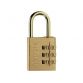 Brass Finish Combination Padlock