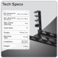 Dellonda Extendable Cable Management Tray 435/730 x 130 x 190 - Black DH276