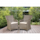 Dellonda Chester Rattan Wicker Garden Dining Chairs with Cushion, Brown DG64
