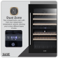 Baridi 57 Bottle Dual Zone Wine Fridge & Cooler 60cm DH118