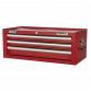 Mid-Box 3 Drawer with Ball-Bearing Slides - Red AP33339
