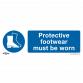 Mandatory Safety Sign - Protective Footwear Must Be Worn - Rigid Plastic SS7P1