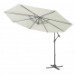 Dellonda Ø3m Banana Parasol/Umbrella for Garden, Patio with Crank Handle, 8 Ribs and Cover, Cream Canopy DG265