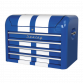 Topchest 4 Drawer Retro Style - Blue with White Stripes AP28104BWS